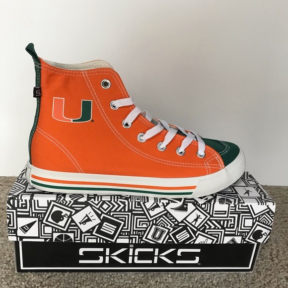 SKICKS Shoes - Univ of Miami SKICKS Sneakers Tennis Shoe High Top